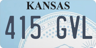 KS license plate 415GVL