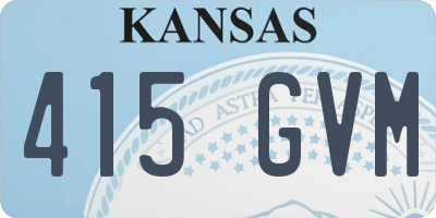 KS license plate 415GVM