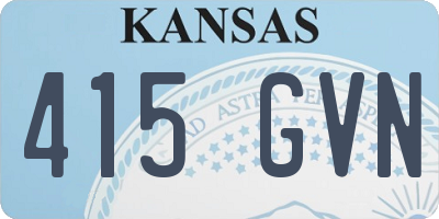 KS license plate 415GVN