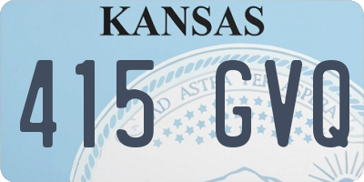 KS license plate 415GVQ