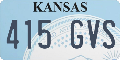 KS license plate 415GVS