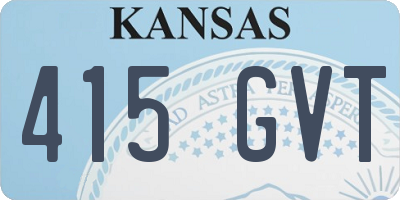 KS license plate 415GVT