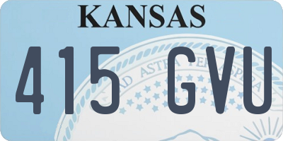 KS license plate 415GVU