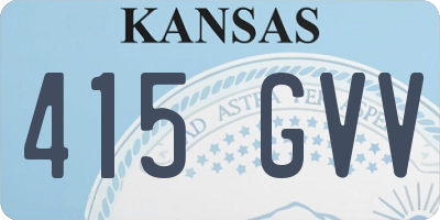 KS license plate 415GVV