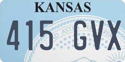 KS license plate 415GVX