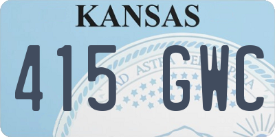KS license plate 415GWC
