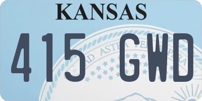 KS license plate 415GWD