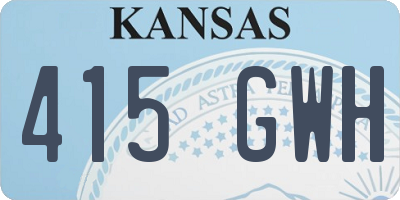 KS license plate 415GWH