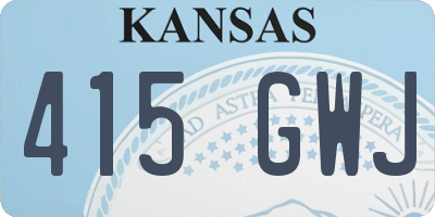 KS license plate 415GWJ