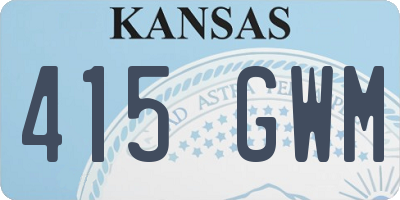 KS license plate 415GWM