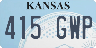 KS license plate 415GWP