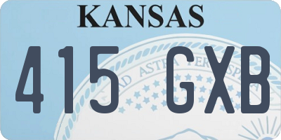 KS license plate 415GXB