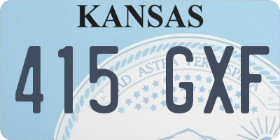KS license plate 415GXF