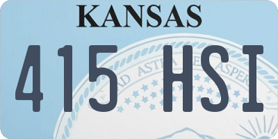 KS license plate 415HSI