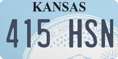 KS license plate 415HSN