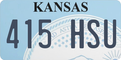 KS license plate 415HSU