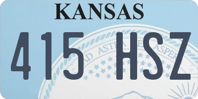 KS license plate 415HSZ