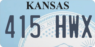 KS license plate 415HWX