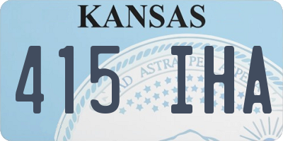 KS license plate 415IHA
