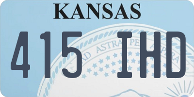 KS license plate 415IHD