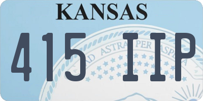 KS license plate 415IIP