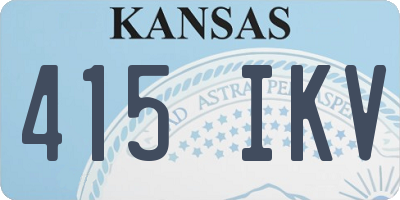 KS license plate 415IKV