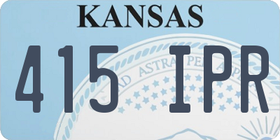 KS license plate 415IPR