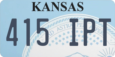 KS license plate 415IPT