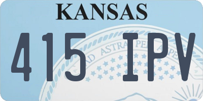 KS license plate 415IPV