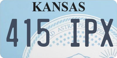 KS license plate 415IPX
