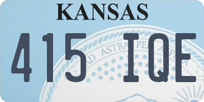 KS license plate 415IQE
