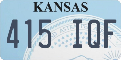 KS license plate 415IQF