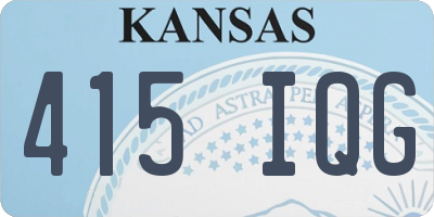 KS license plate 415IQG