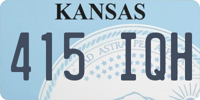 KS license plate 415IQH