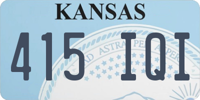 KS license plate 415IQI