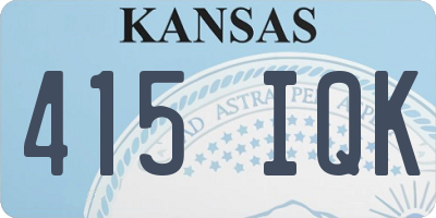 KS license plate 415IQK