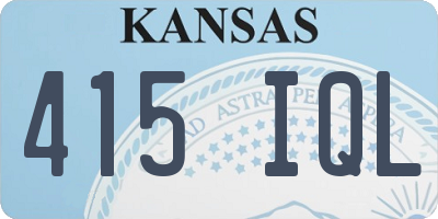 KS license plate 415IQL