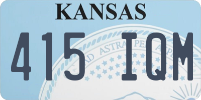 KS license plate 415IQM