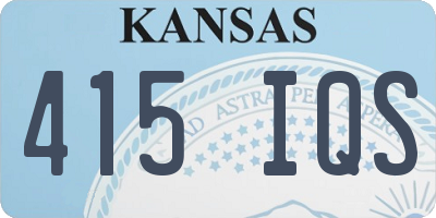 KS license plate 415IQS