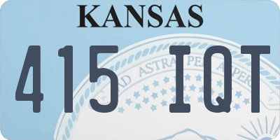 KS license plate 415IQT