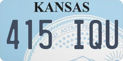 KS license plate 415IQU