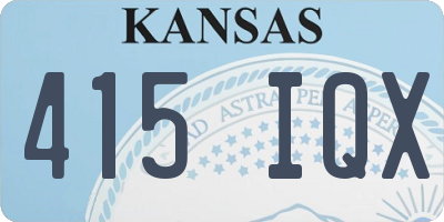 KS license plate 415IQX