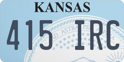 KS license plate 415IRC