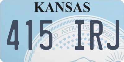 KS license plate 415IRJ