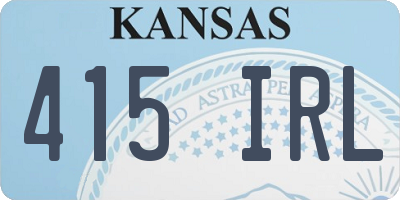 KS license plate 415IRL