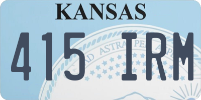 KS license plate 415IRM