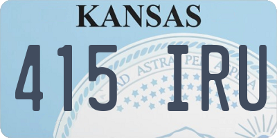 KS license plate 415IRU