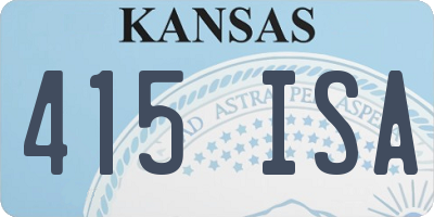 KS license plate 415ISA