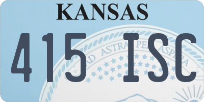KS license plate 415ISC