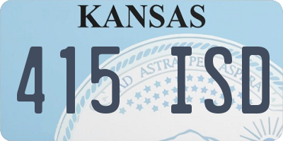 KS license plate 415ISD